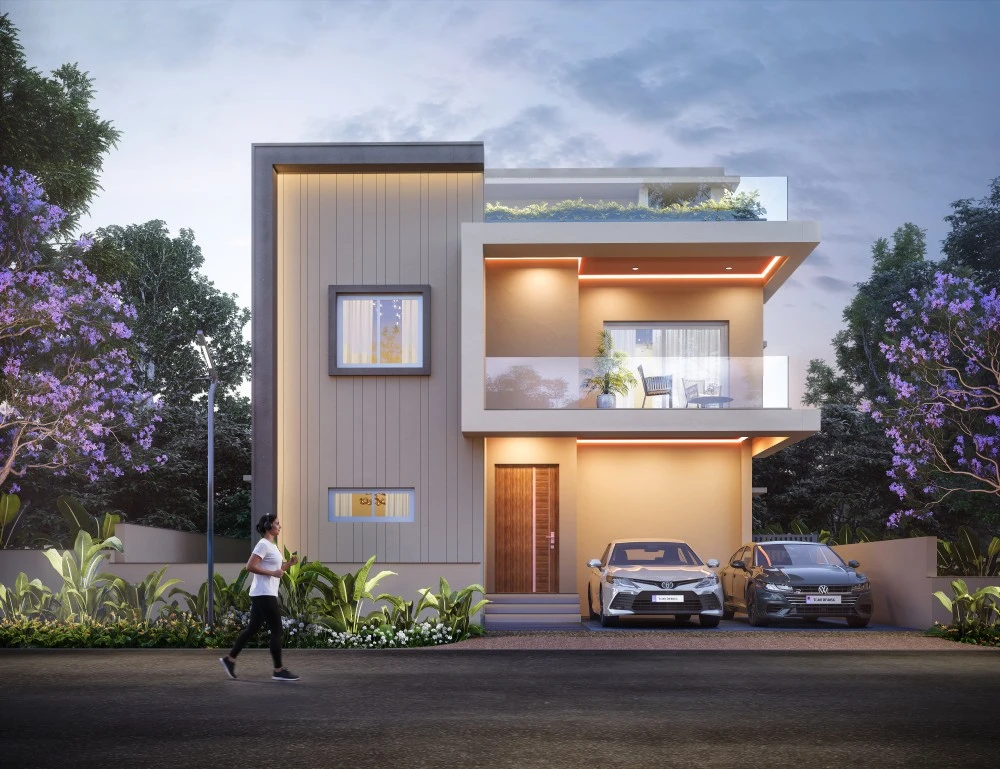 East facing villa at Ameya
