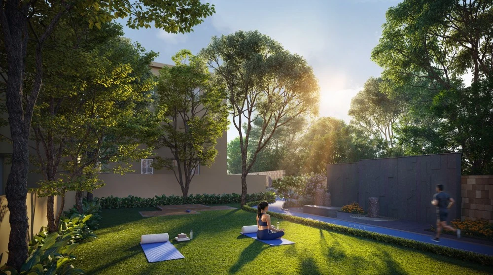 Yoga deck at Ameya clubhouse